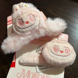 Mokoko Blush Pink Plush Hair Accessory Bundle